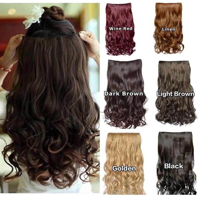 Latest Full Head Clip In Hair Extensions Curly Wavy Women S Thick