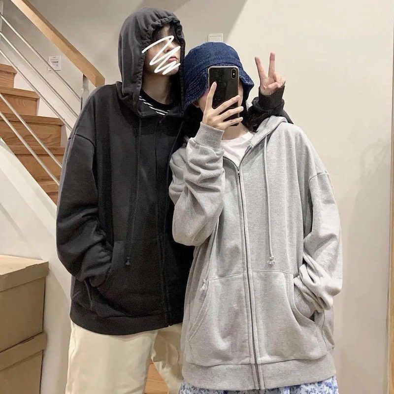 [-] Hoodies Unisex Long Sleeve Solid Zipper Sweatshirts Meron/Black/Gray/Dark Blue..
