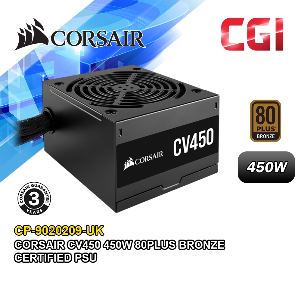Corsair Cv450 450w 80plus Bronze Certified Psu Cp 909 Uk Shopee Malaysia
