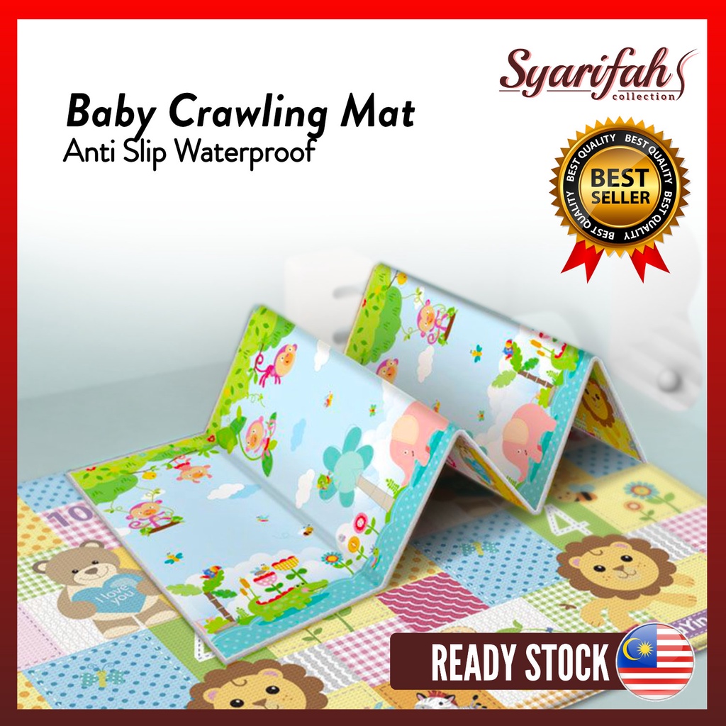 Baby Crawling Mat Waterproof Double Side Baby Anti-slip Crawling Mat Foldable Mat