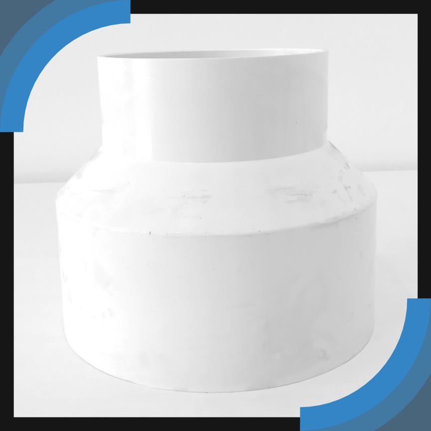 Hydroponic Pipe uPVC Connector Reducing Socket 6" 4" uPVC Pipe Fitting 1 Units Piping Paip Air