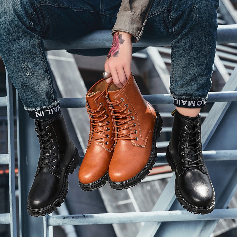 men's martin leather boots