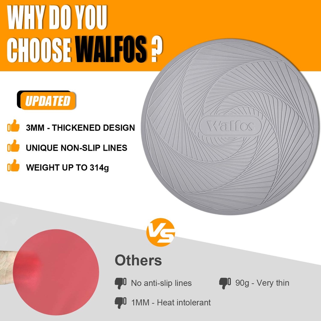 Multi Have Walfos 2021 Hot Selling multi-function Cooking Pad Silicone microwave mat heat-resistant tripo - Image 5