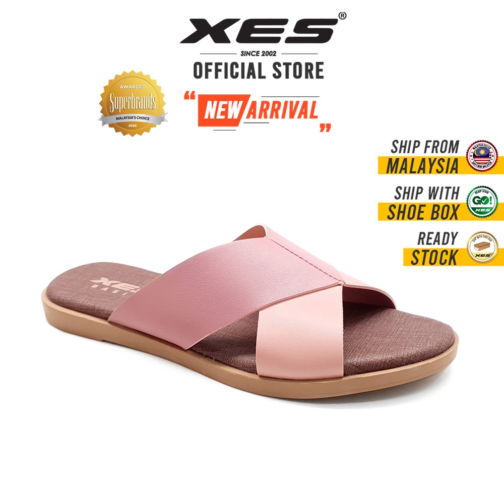 XES Ladies BSLM61010 DuoColour Sandals (Black, Navy, Purple, Orange)