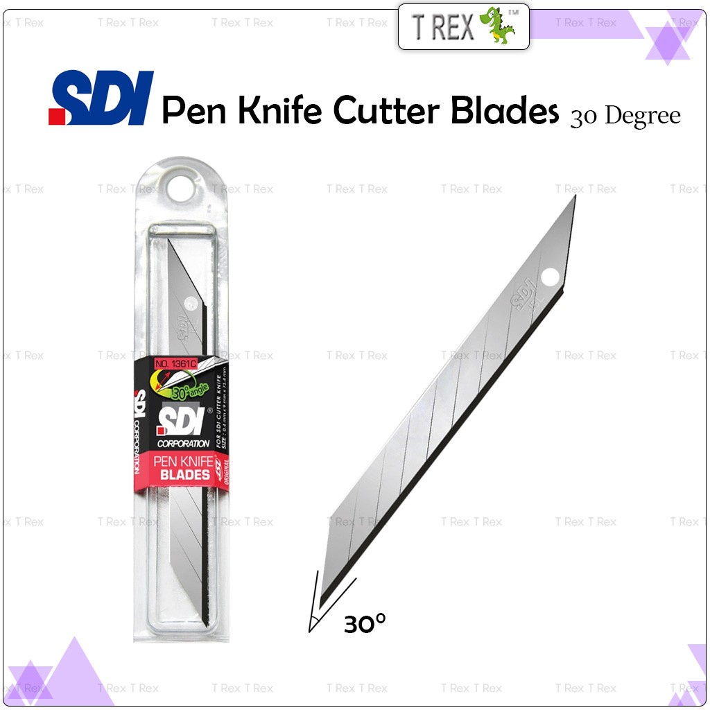 SDI 30 Degree Pen Knife Cutter Blades / Cutter Blade Refill / SDI Angle