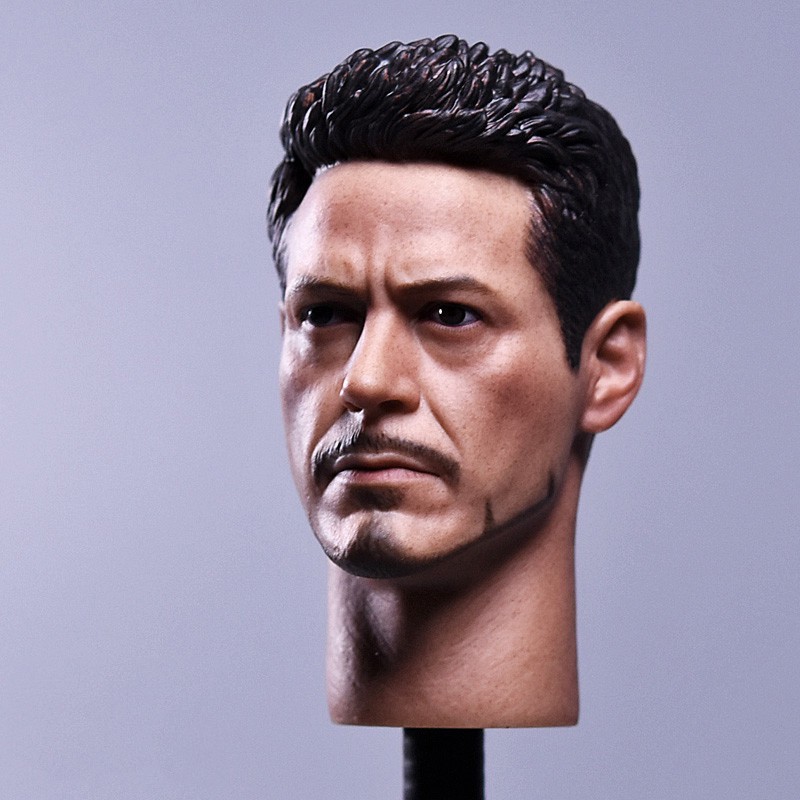 Details about   1:6 Iron Man Tony Stark Head Sculpture 12'' Phicen JIAOU Figure Accessory 