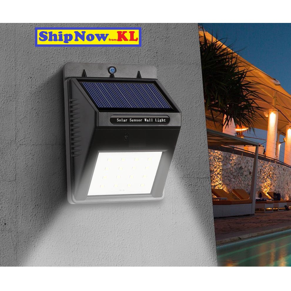 Lampu Jalan Tiang Dinding uv solar led wall street garden light lamp