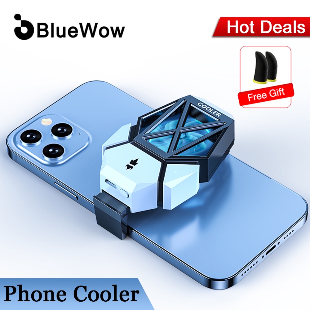 BlueWow DY08 Universal Mini Mobile Phone Cooling Fan Radiator Turbo Hurricane Game Cooler Cell Phone Cool Heat Sink For I--Phone/Samsung/Xiaomi