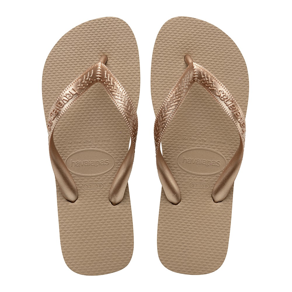 Havaianas Women Top Tiras Flip Flops Rose Gold Shopee Malaysia
