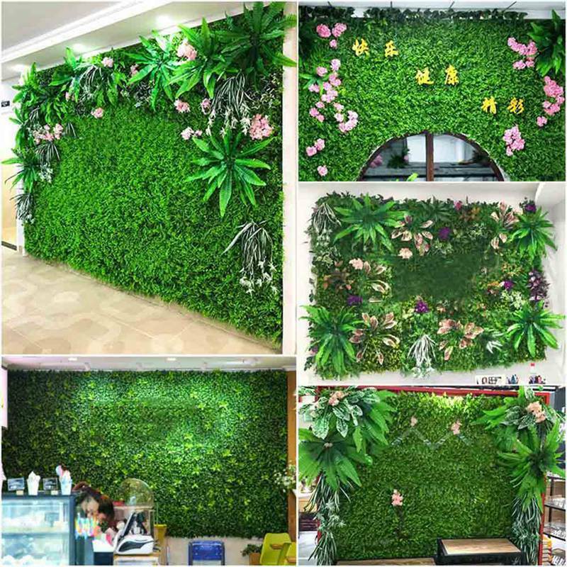 Artificial Plant Wall Boxwood Hedge Vertical Garden Ivy Fence Balcony Decor New Shopee Malaysia