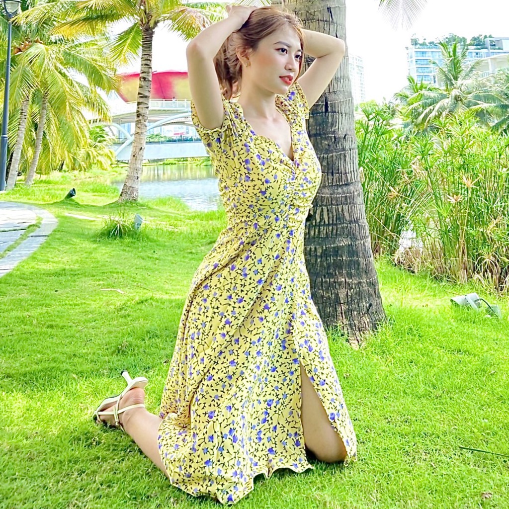 2-layer Korean Silk Maxi Dress - Fashion AmHia