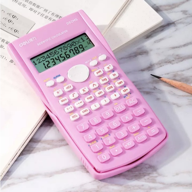 Scientific Calculator Pink Blue 240 Functions With Slide Cover Model 