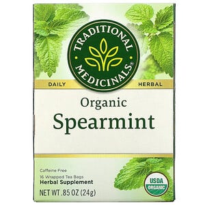 Traditional Medicinals, Organic, Spearmint Tea, Peppermint,Chamomile Lavender,16 Tea Bags