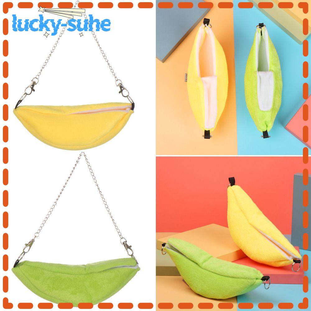 LUCKY-SUHE Banana Shape Hammock Guinea Pig Squirrel Rat Hanging Beds Pet Cage