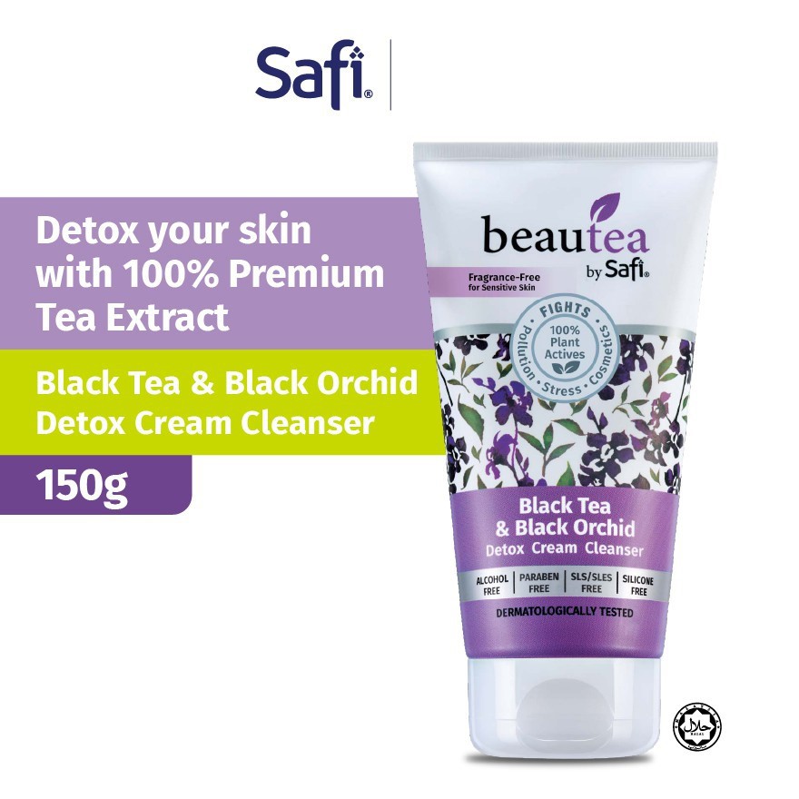 SAFI Beautea Black Tea & Black Orchid Detoxifying Cleanser 150g