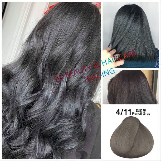 4 11 Pencil Grey Color Salon Dye Hair Color Free Peroxide 100ml