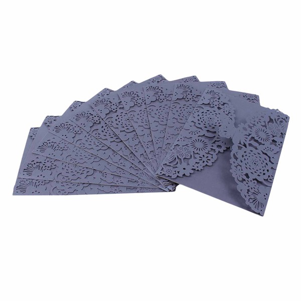 Must Durable 10Pcs/Set Delicate Carved Butterflies Romantic Wedding Party Invitation Card Envelope Invitations Weddin... - Image 5