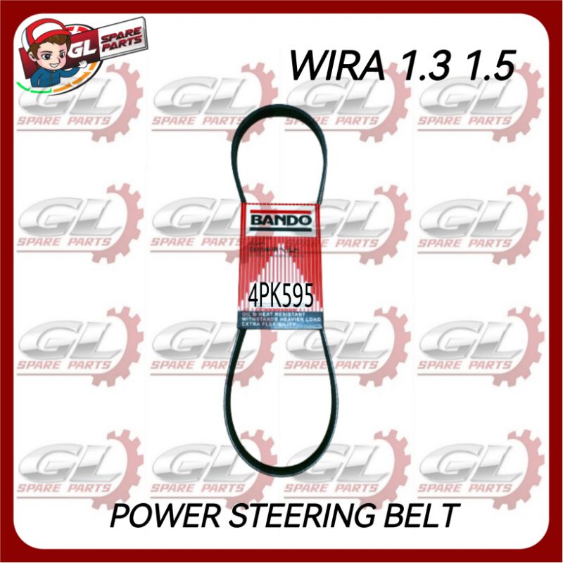 POWER STEERING FAN BELT BANDO (4PK595) PROTON WIRA 1.3 1.5 Shopee
