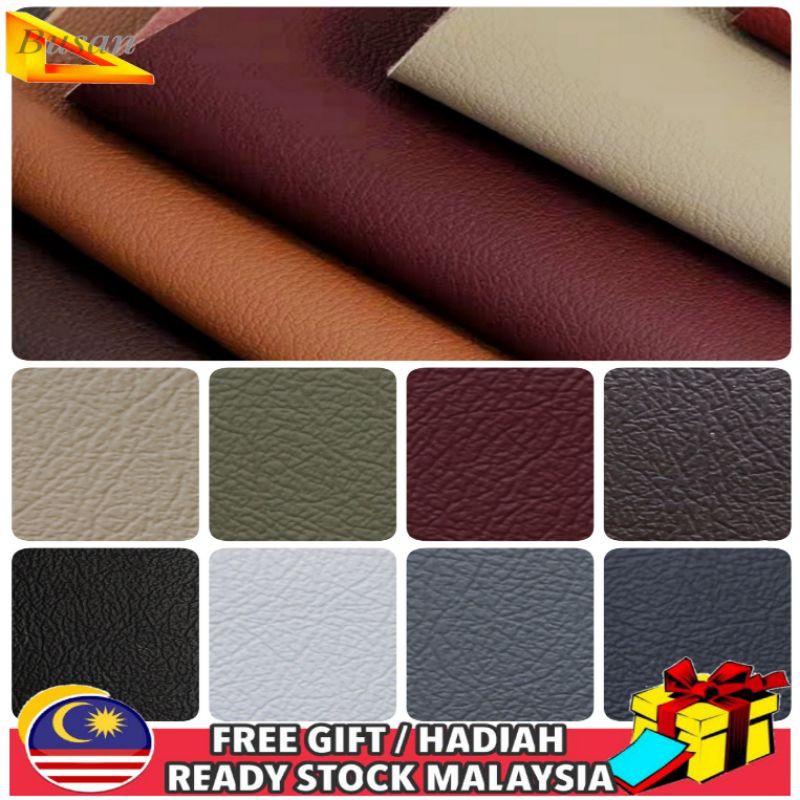 Premium Pu Leather Systhetic Fabric Faux Leather Leatherette For Sewing Bag Clothing Sofa Car Material Diy Shopee Malaysia