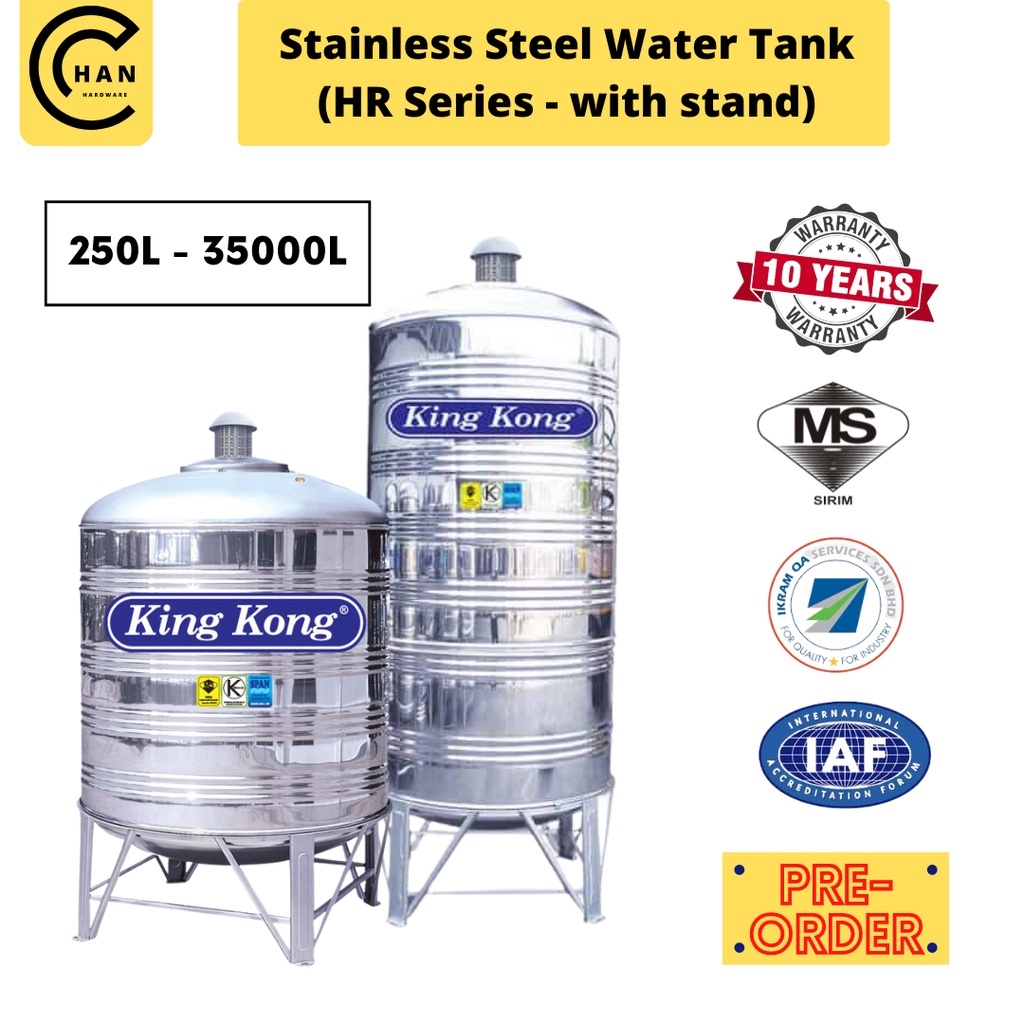 [250L - 4000L] King Kong Water Tank (HR / HHR Series) - Vertical Round ...