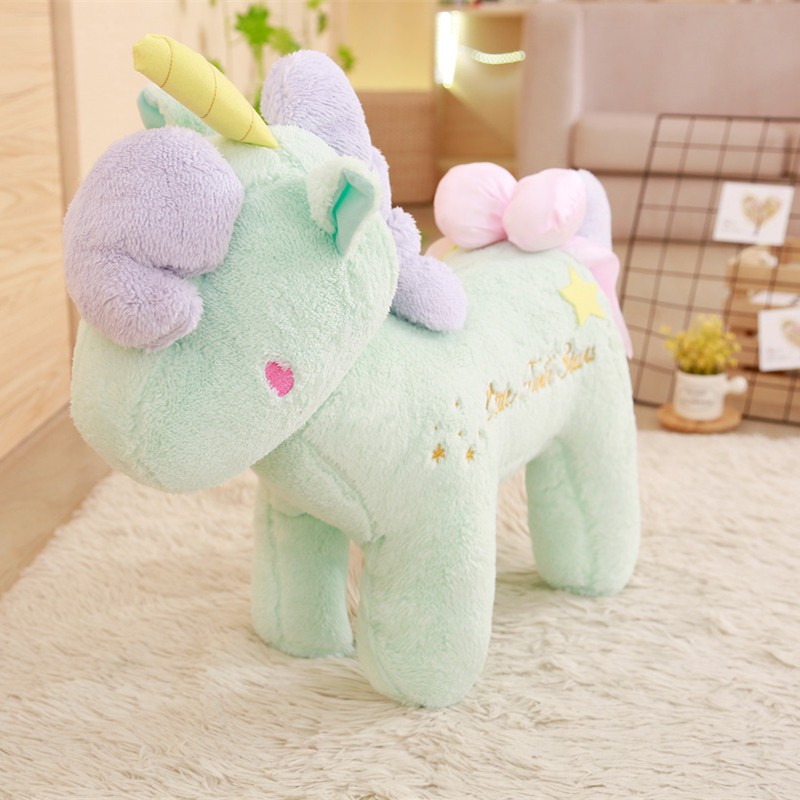 Unicorn Pony Plush Toy Girl Heart Doll Cuddle Pillow Net Red