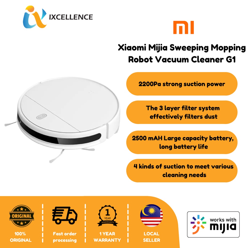 [IX] Xiaomi Mijia Mi Sweeping Mopping Robot Vacuum Cleaner G1 2200PA