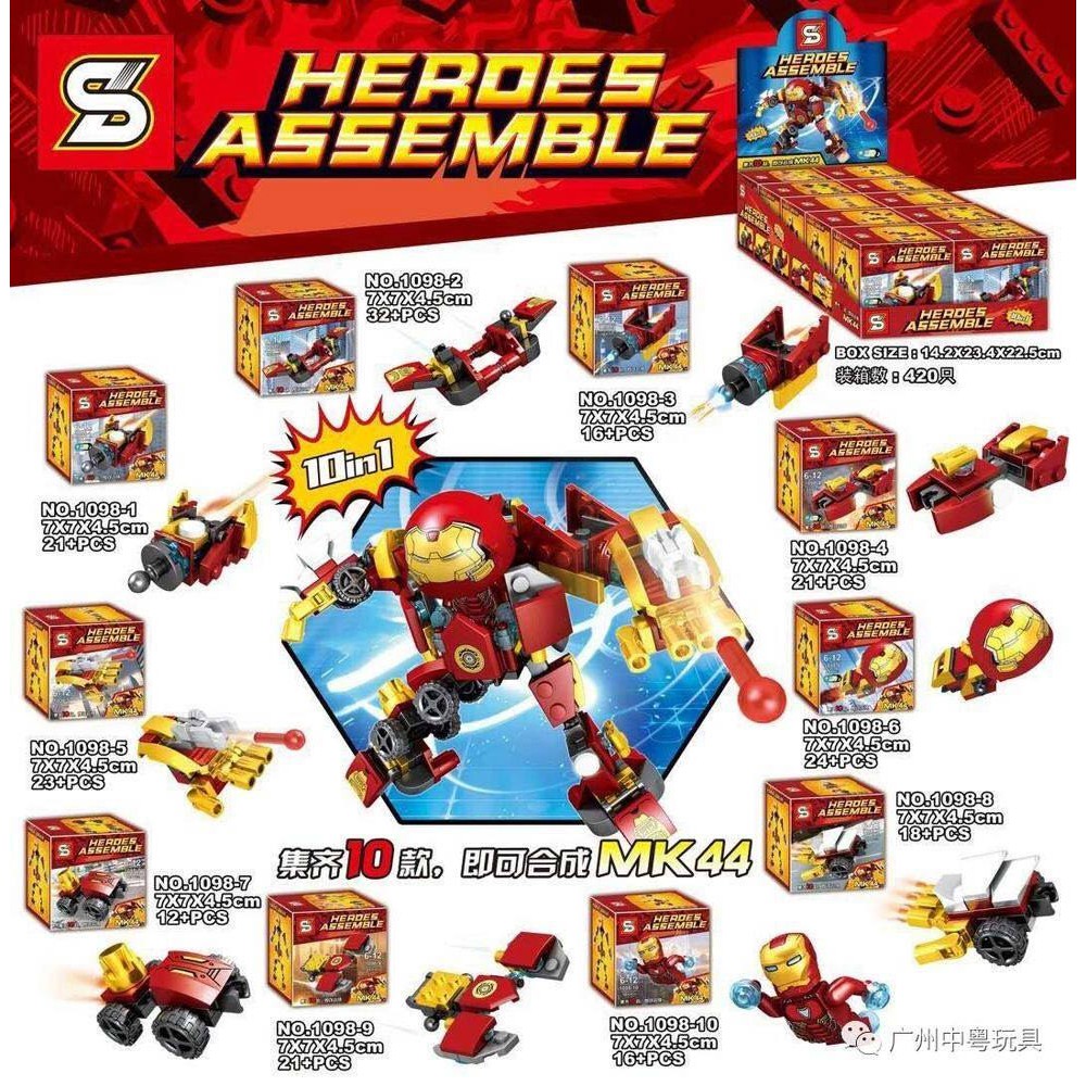 heroes assemble lego iron man