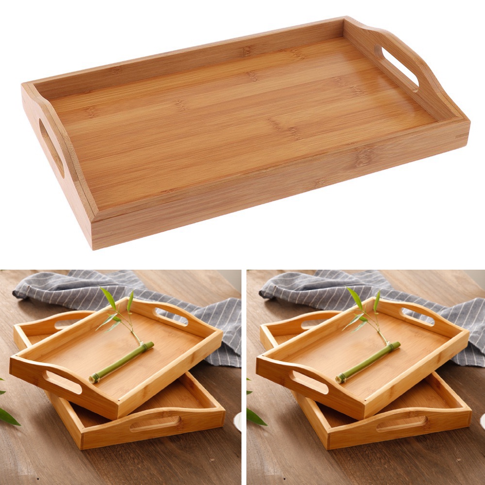 Wooden Tray Bamboo Serving Tray Bamboo Tray Food Tray Coffee Tray Talam Kayu Dulang Makanan Dulang Kayu Aesthetic 木托盤