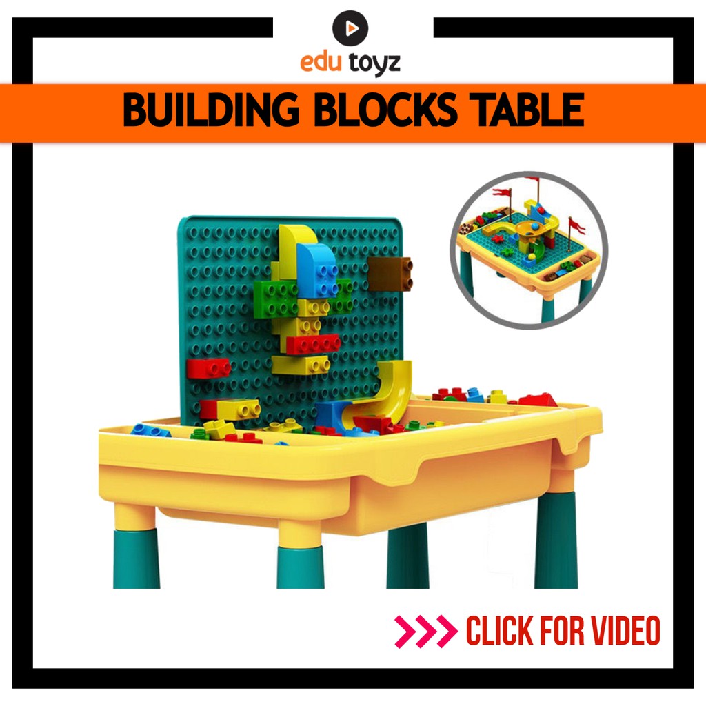 EDUTOYZ Building Blocks Table Chair Set Shopee Malaysia