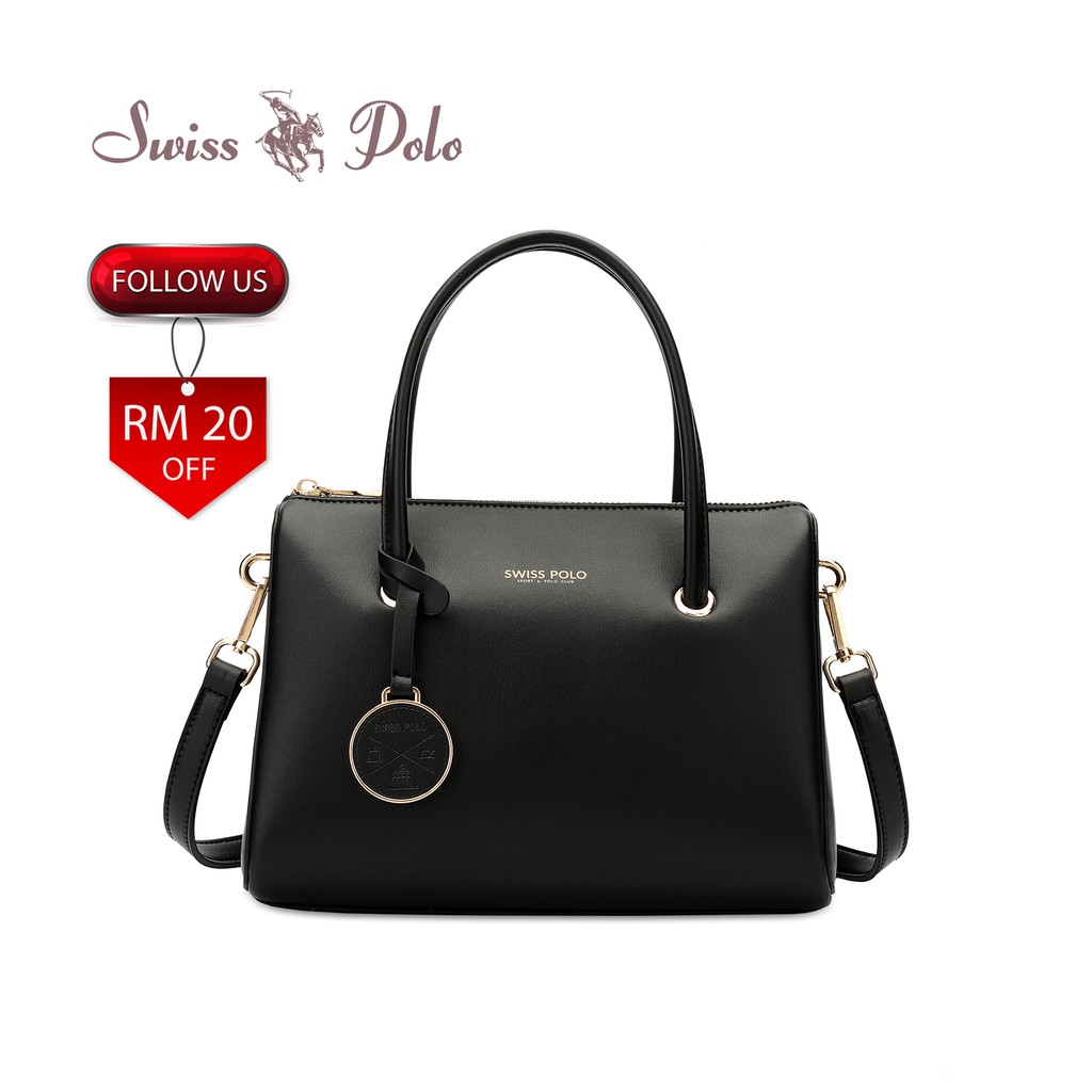 SWISS POLO LADIES HANDBAG HBQ 9338-1 BLACK | Shopee Malaysia