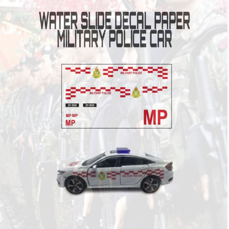 1:32 Water Slide Decal Paper Military Police Car decal sticker polis ...