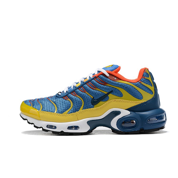 blue and yellow air max plus