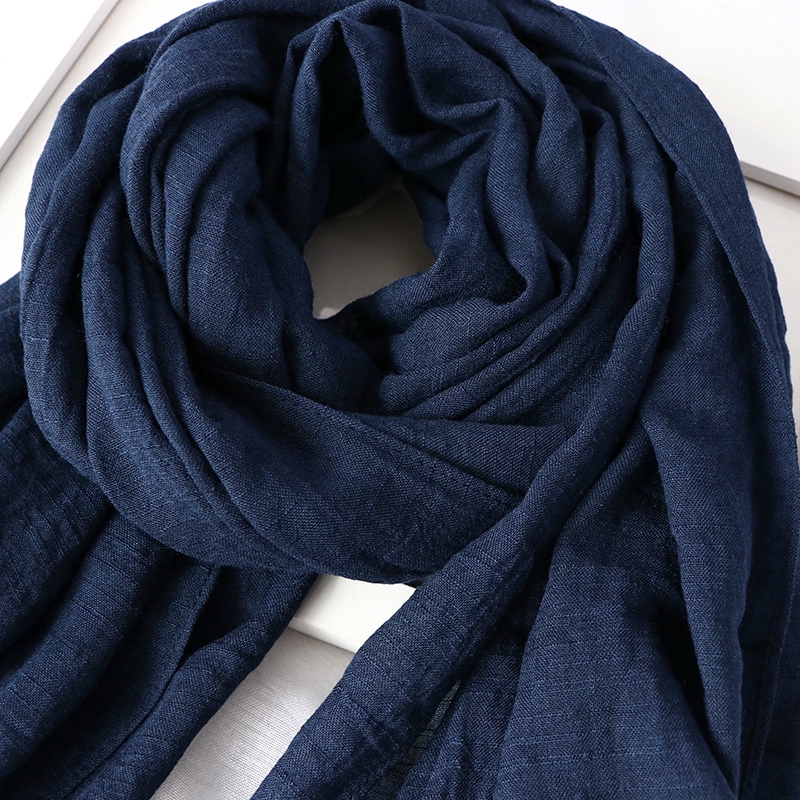 navy cotton scarf