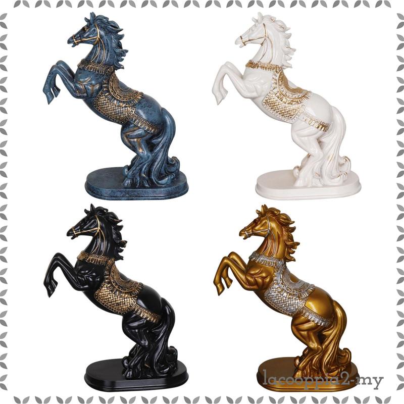 [lacooppiabcMY] Modern Horse Statue Resin Figurine Feng Shui for Table Cabinet Ornament