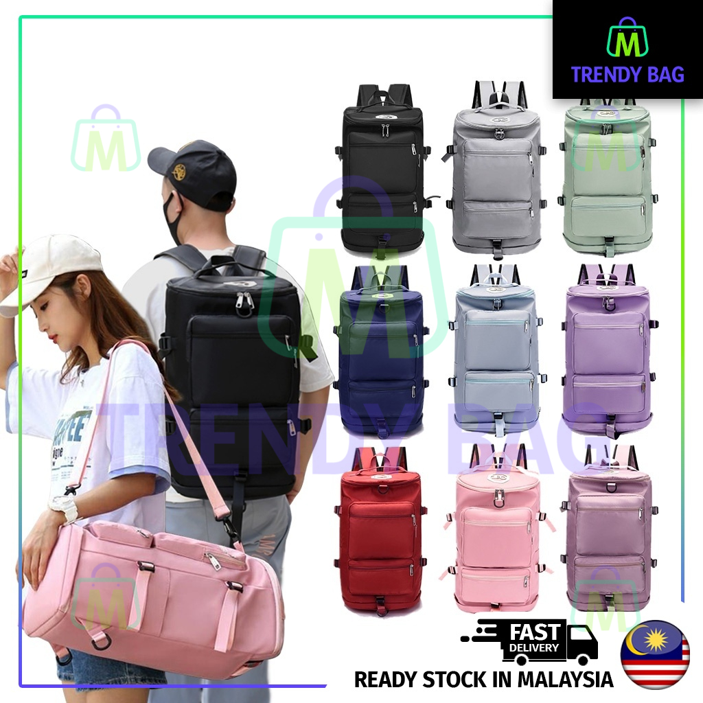 3 Ways Carry Duffel Bag Waterproof Beg Galas Belakang Perempuan Travel ...