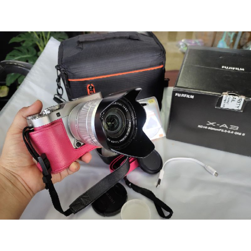 Original Fujifilm X A3 Xc16 50mm F3 5 5 6 Ois Ii Used In Perfect Condition Like New Pink Shopee Malaysia