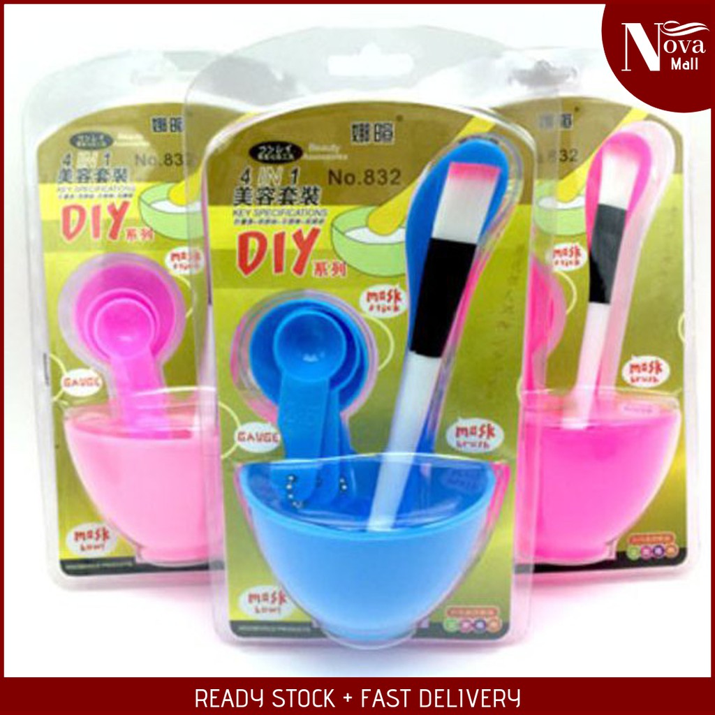 Facial Mask Bowl Set Tools Beauty Cosmetic Masker Brush Spoon Face Mixer Pembersih Wajah Mekap Gincu Cosmetic Tools Shopee Malaysia