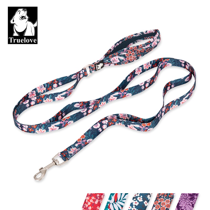 TRUELOVE Floral Dog Leash Extra Traffic Control Pet Leash with Soft Padded Handle Puppy Pet Lead Strong Pet Leashes for Small Medium Large Dogs