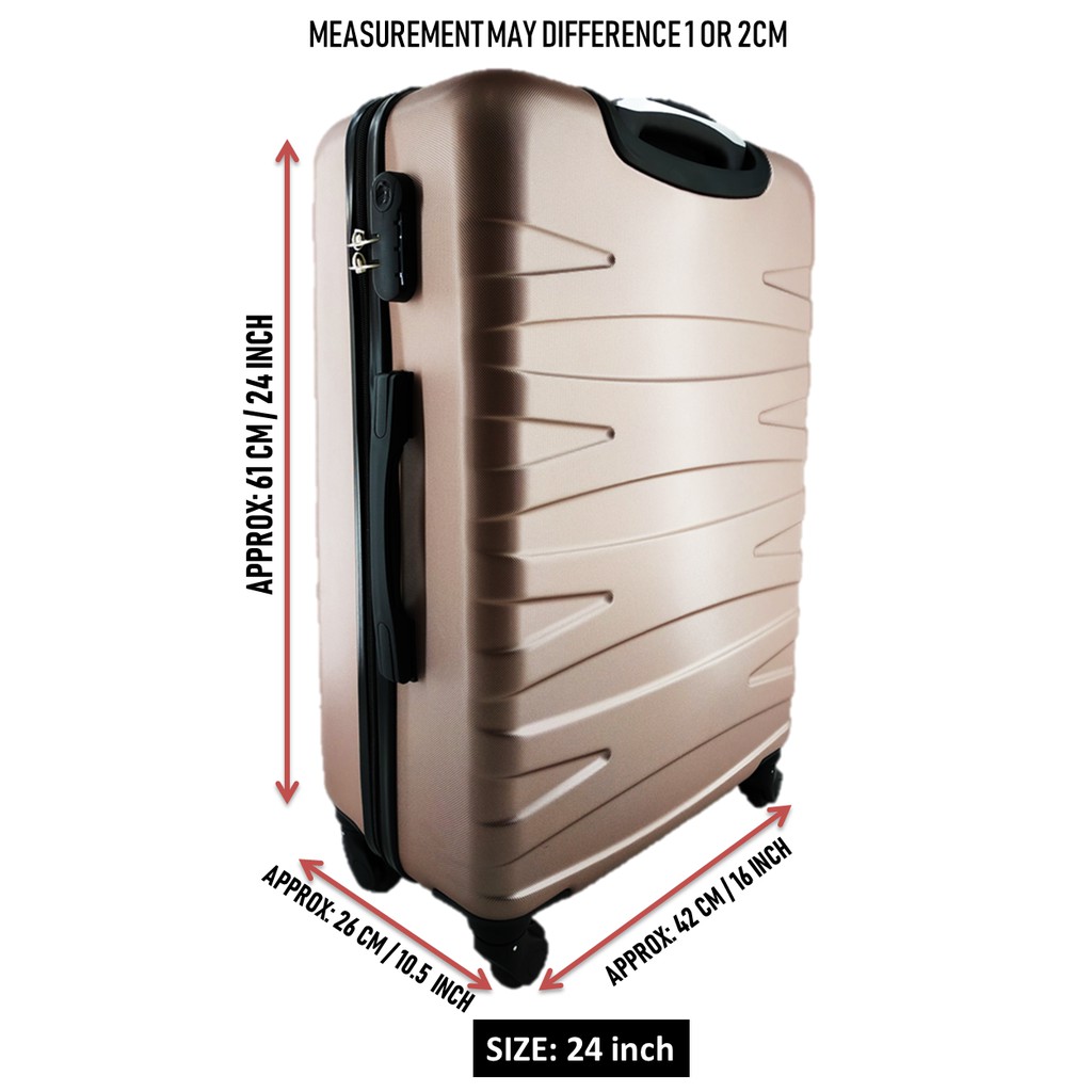 24 inch luggage size in cm