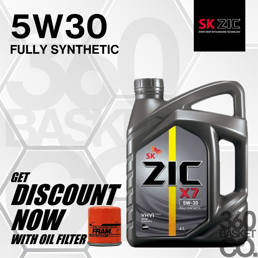 SK ZIC 5W30 (4L) ENGINE OIL FULLY SYNTHETIC [KOREA 