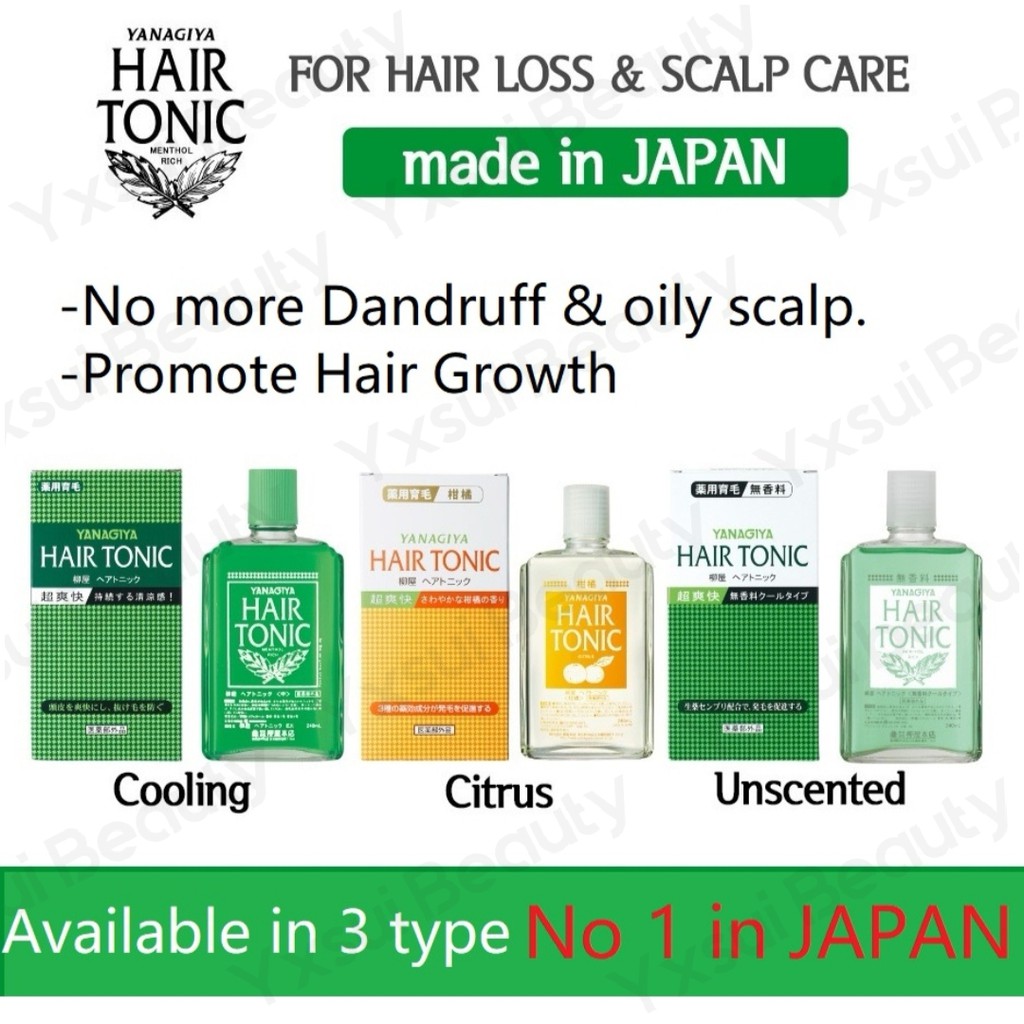 YANAGIYA Hair Medicated Hair Growth Tonic 240ml 日本生髮液 Shopee Malaysia
