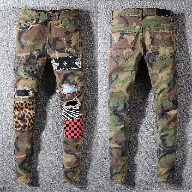 amiri camo jeans