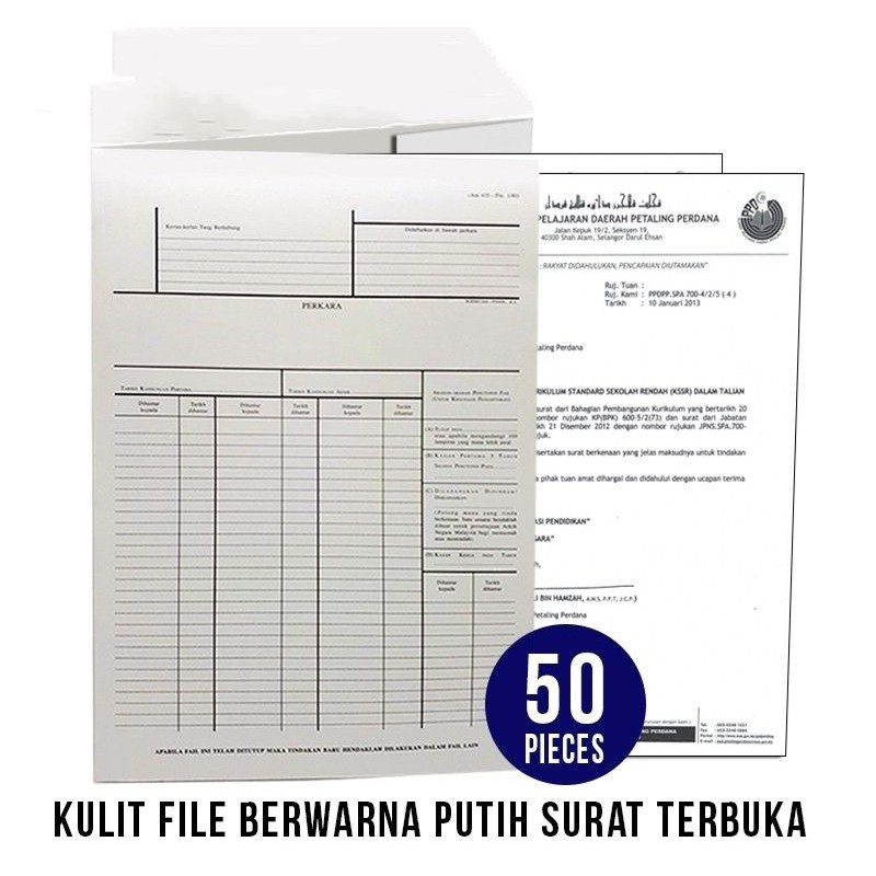 White Card File/Minute File (Am435) 50pcs/pack | Shopee Malaysia