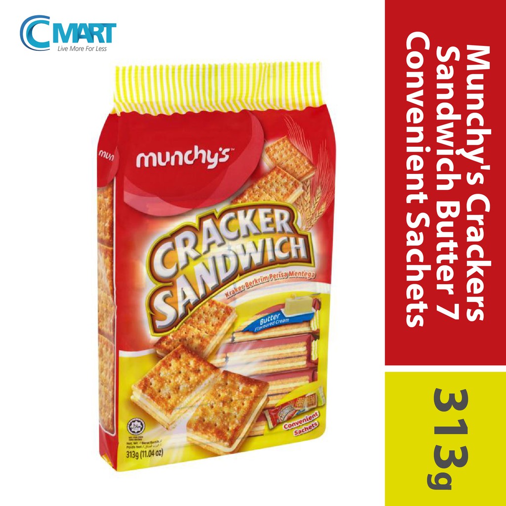 Munchy's Crackers Sandwich Butter 7 Convenient Sachets 313G Shopee