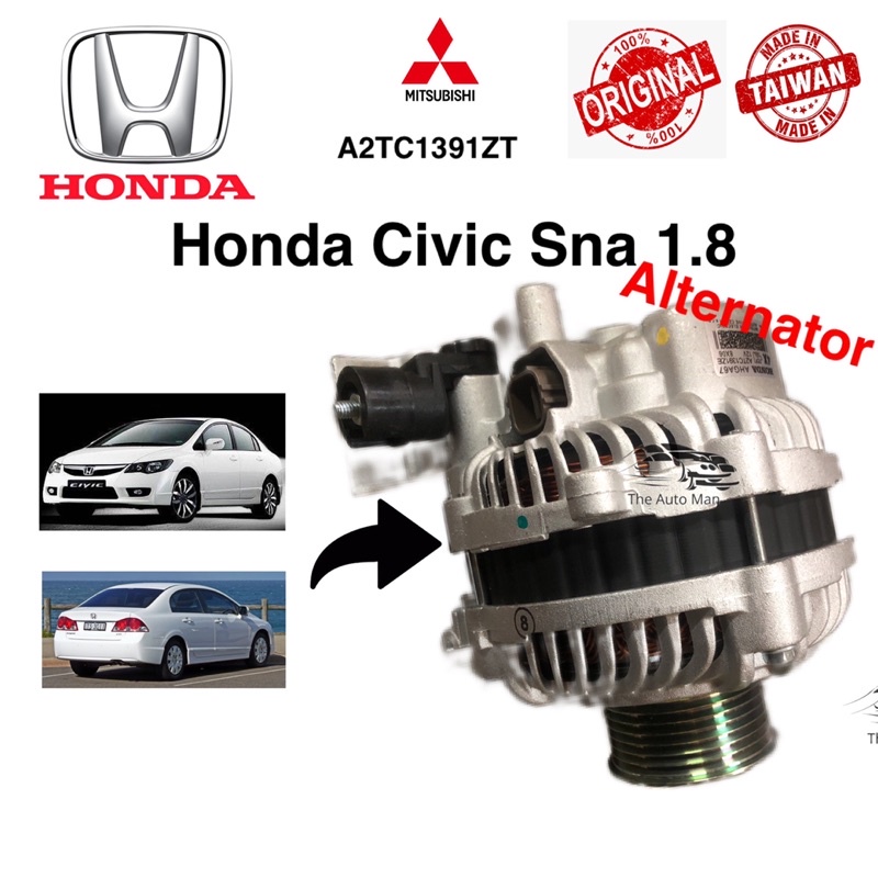 Mitsubishi Alternator For Honda Civic SNA 1.8(Taiwan Quality ) Shopee