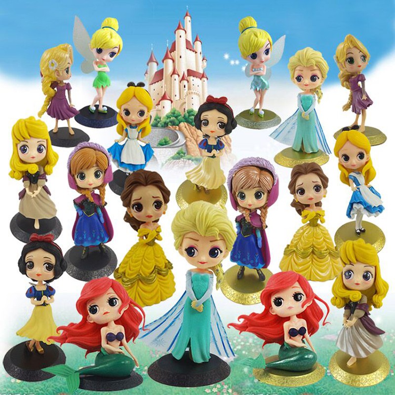 Q Posket Disney Princess Tangled Cinderella Little Mermaid Figures Toys Gifts Shopee Malaysia