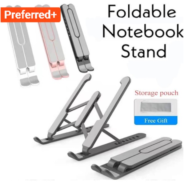 Ready Stock Adjustable Foldable Laptop Stand Non-slip Desktop Notebook Holder Laptop Stand