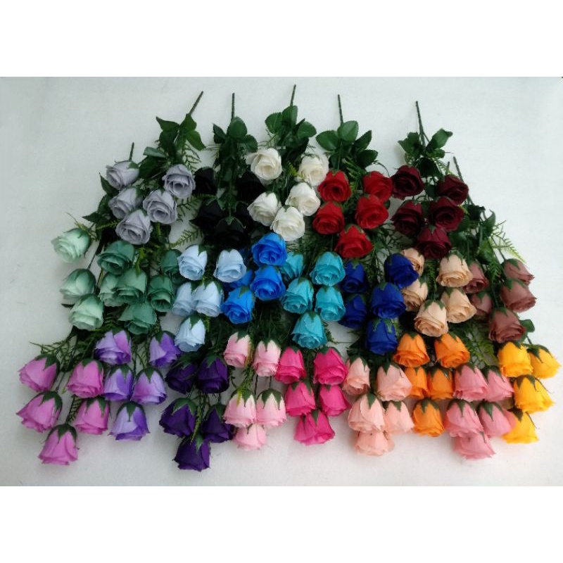 [Ready Stock] RS38 Rose bud bunga kuncup, hiasan pelamin, hiasan hantaran, hiasan bunga