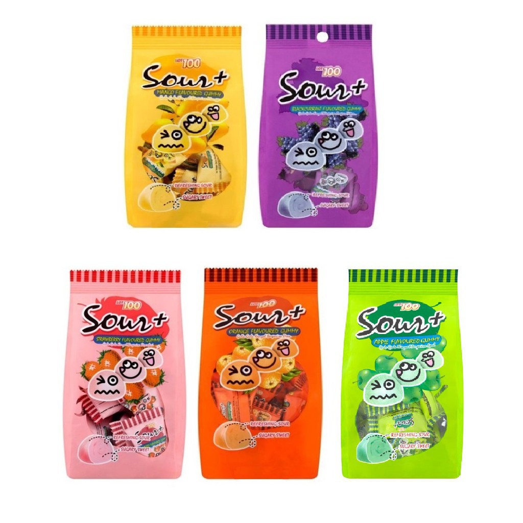 [FSC] Cocoaland Lot 100 Sour Gummy V/Pack 100gm (Mango/Orange/Apple