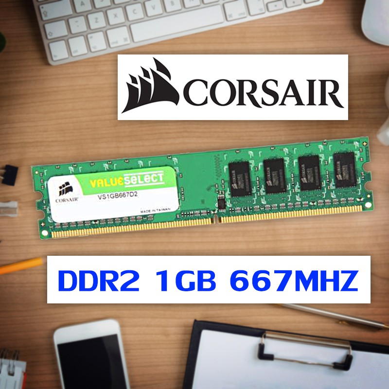 VS1GSD667D2 Corsair Corsair ValueSelect 1 GB SO-DIMM 667 MHz DDR2 Memory 